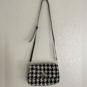 H&M Houndstooth Convertible Bag with Gold Hardware